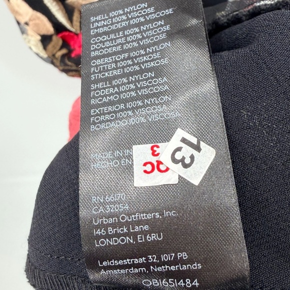 Anthropologie Embroidered Floral Midi Dress US 6 - Picture 5 of 8